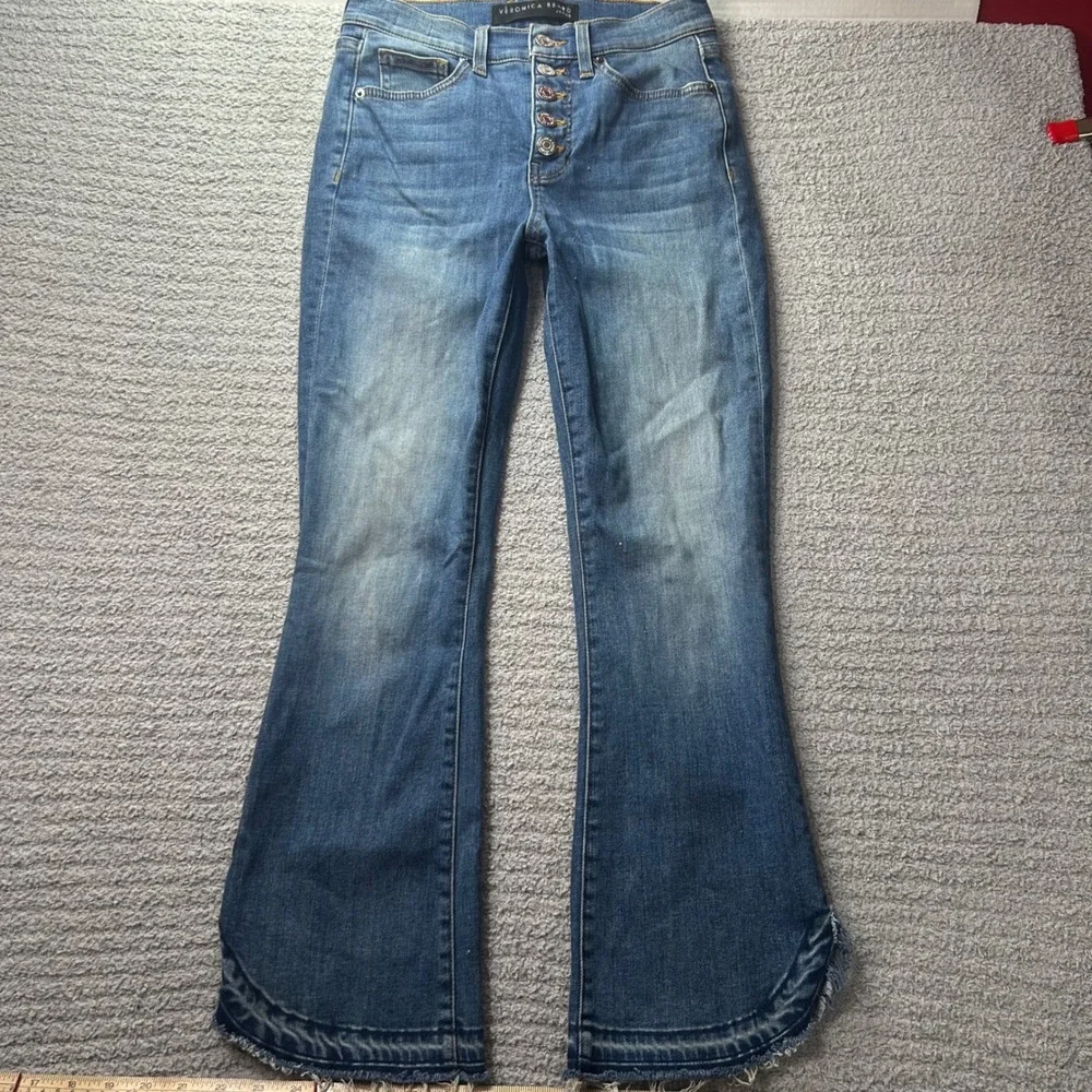 Veronica Beard Carolyn Baby Boot Jeans High Rise Blue 26 Boho Western Modern